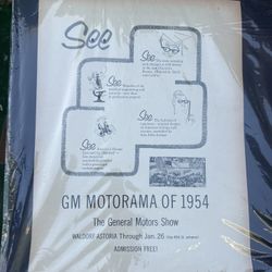 Original GM Motorama of 1954 Program – Vintage Auto Ephemera
