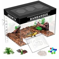 New GOZILLA Adjustable Turtle Basking Platform, 11.8x7.9x7.9'' Acrylic Turtle Topper & Dock, Hanging Platform Enclosure Warm Room 