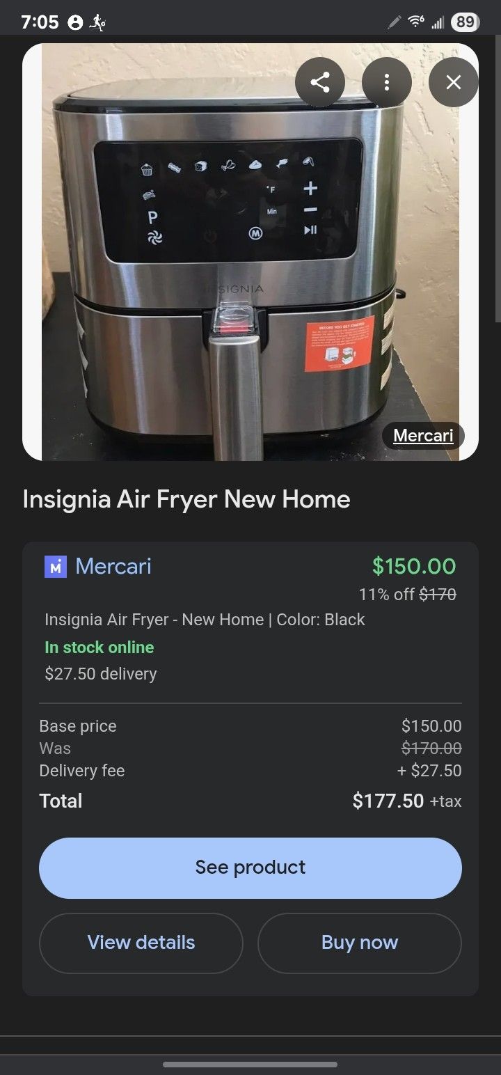 Insignia 5 Qt Air Fryer