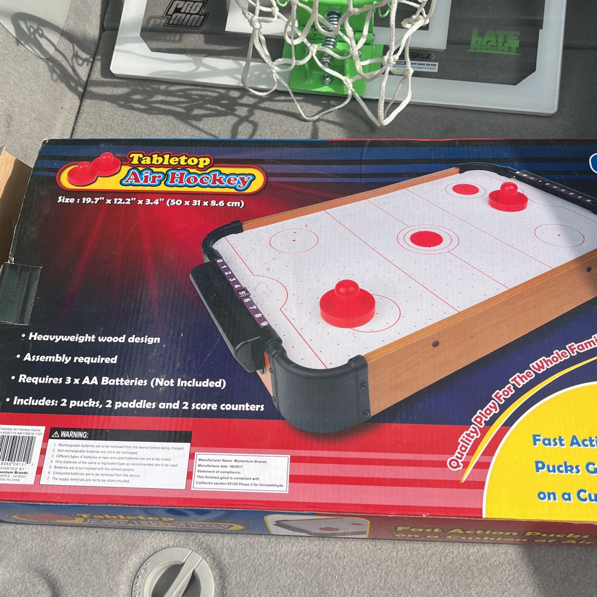 Table top air hockey