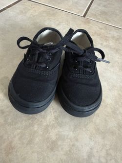Black Toddler Vans Size 6
