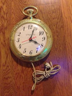 Vintage Backwards Wall Clock