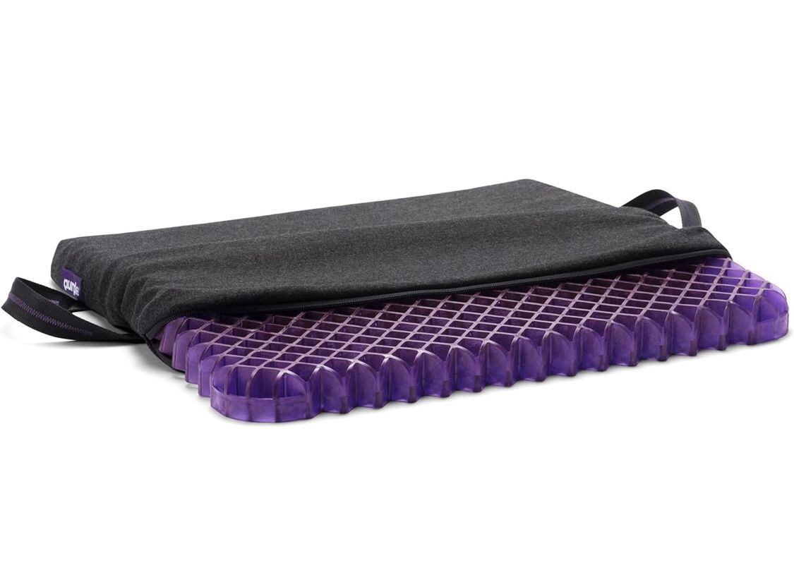 Purple Simply Seat Cushion | Portable Luxury Car Comfort, Pressure-Reducing Grid.