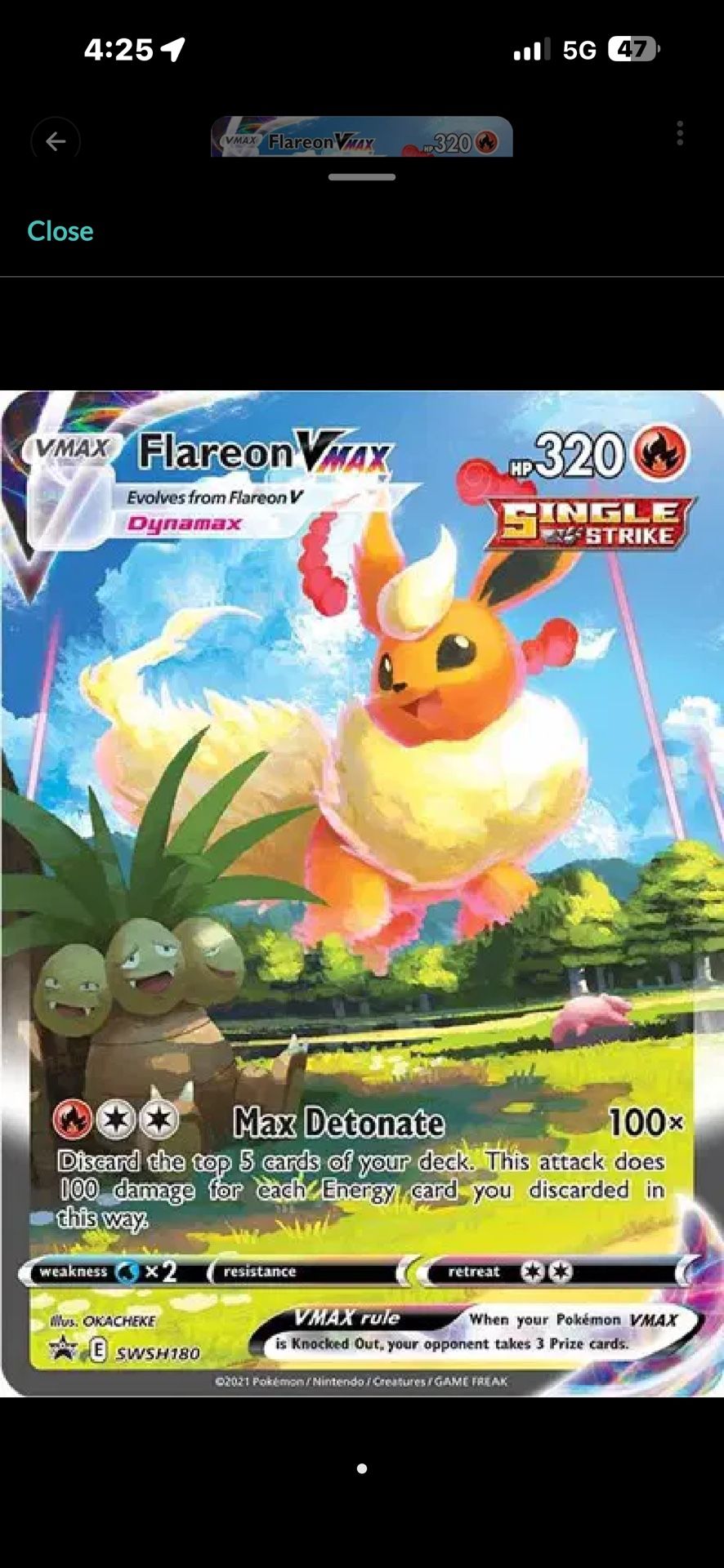 Flareon VMAX CGC 9.5