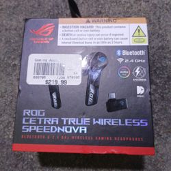 ASUS/ ROG CERTRA TRUE WIRELESS SPEEDNOVA/ BLUETOOTH & 2.4 Wireless GAMING HEADPHONES 