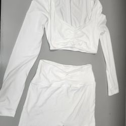 Women's White Workout Outfit Size XS 