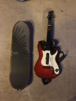 Guitar hero, skateboard
