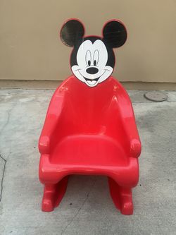 Vintage Rare Mickey Mouse Red Chair For Kids