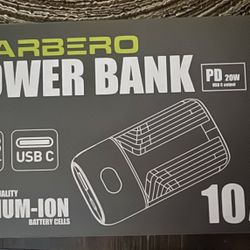 10000mAh Portable Charger, Compact Mini Power Bank with USB-C In & Out, Fast Charging External Battery Pack 