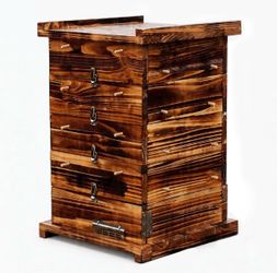 Dark Brown Wax Coated Beehive