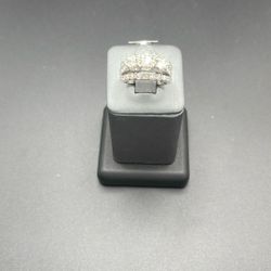14K W/G Eng. Ring .90 3x Solitaire 5.7g/ 3.7 DWT/5.8g
