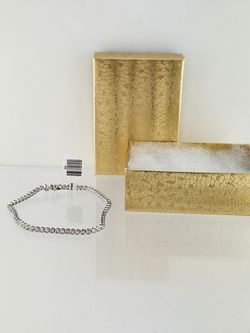 💎14k White gold, Lab Diamond Bracelet 💎