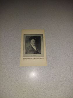 VINTAGE PAUL REVERE PORTRAIT IN THE CARY MEMORIAL LIBRARY, LEXINGTON, MASSACHUSETTS UNUSED POSTCARD