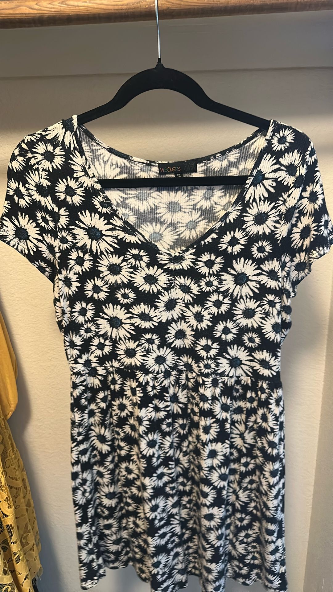 Dark Blue Floral Dress