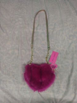 Faux fur cross body purse