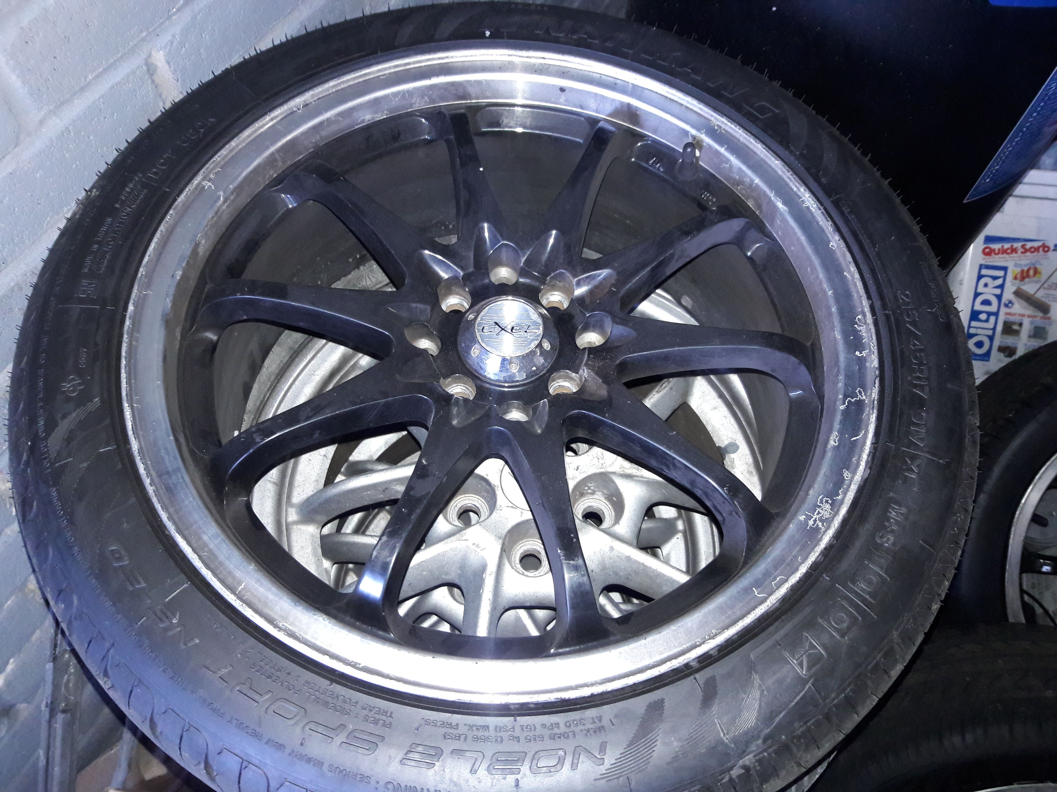 17" Exel wheels new tires