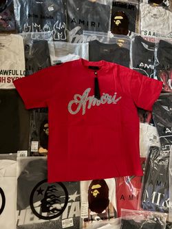 Amiri Script Logo Red T-Shirt