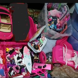 Barbies, Accessories,  Barbie Car, My Little Ponys,And A Bunch Of Other Stuff