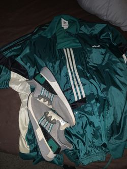 Adidas vintage Jacket & Joggers Sz 2x Shoes Sz 10