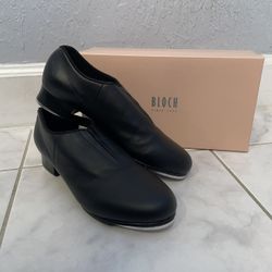Bloch Adult Tap Shoes Flex Slip On Womens 10.5 Black Like New