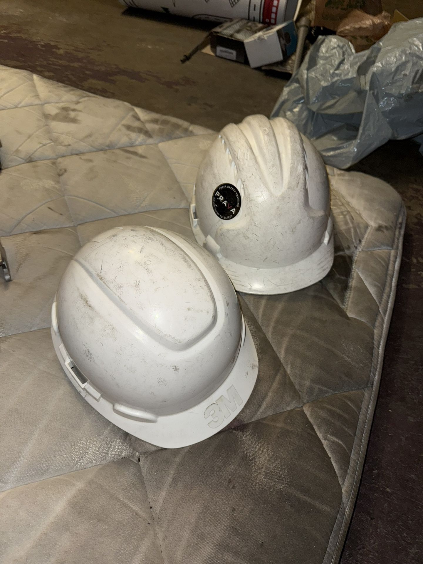 Two hard hats