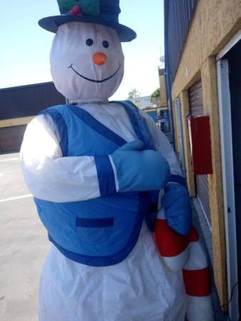 Animated &Musical Motion Sensored Life Size rare gemmy Snowman "6 Feet .N0 Deliever