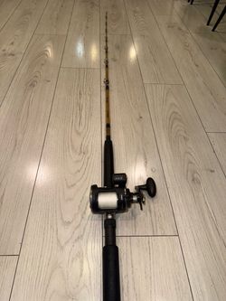 Penn reel 20 with depth counter(reel has new 50lb braid and new 20lb mono( and a ugly stick tiger rod 6 ft