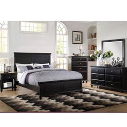 4- Pc Bedroom set Dresser,Mirror  Nightstand (1) Queen size bed frame  Not including Mattress and Box Sp