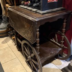 Antique Wheeled Bar/Tea Cart/Table