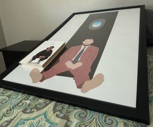 Mac Miller album “Swimming” Framed abstract wall art poster- w/ “The Book of Mac”