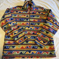 Patagonia Size Large Synchilla Made USA 1/4 Zip Vintage Tribal Aztec