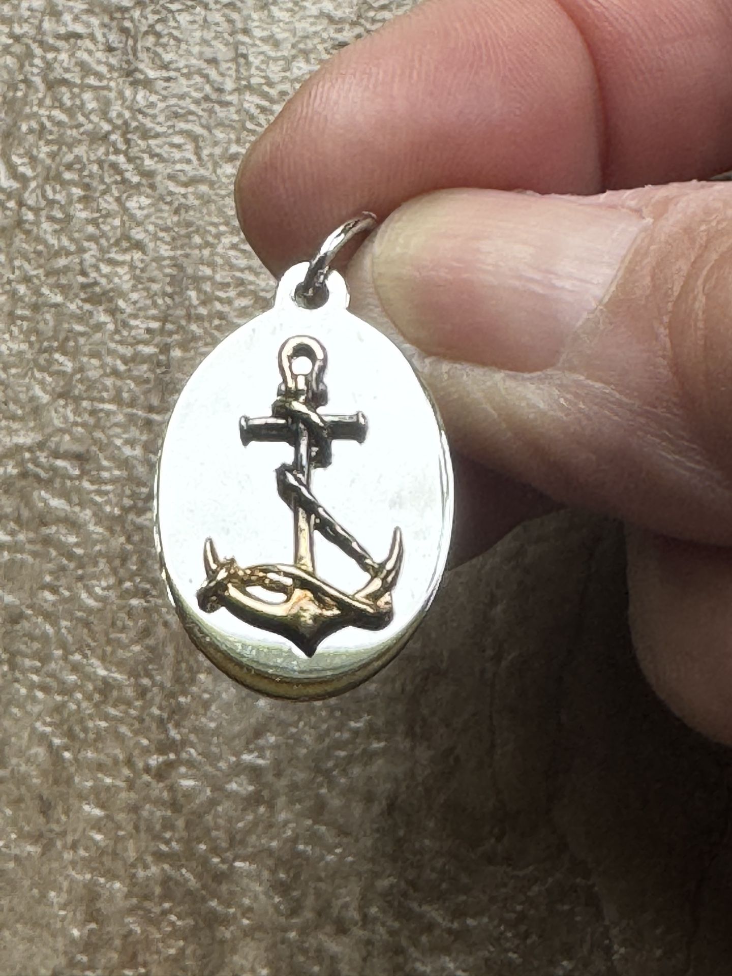 STERLING SILVER: Anchor Pendant, NEW