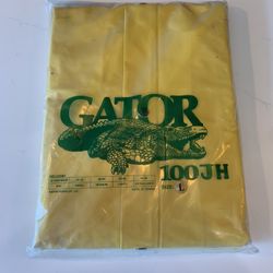 Vintage Gator Yellow Raincoat (pants And Jacket) New Size: LARGE