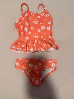 Girls Two-Piece Floral Tankini Swimsuit