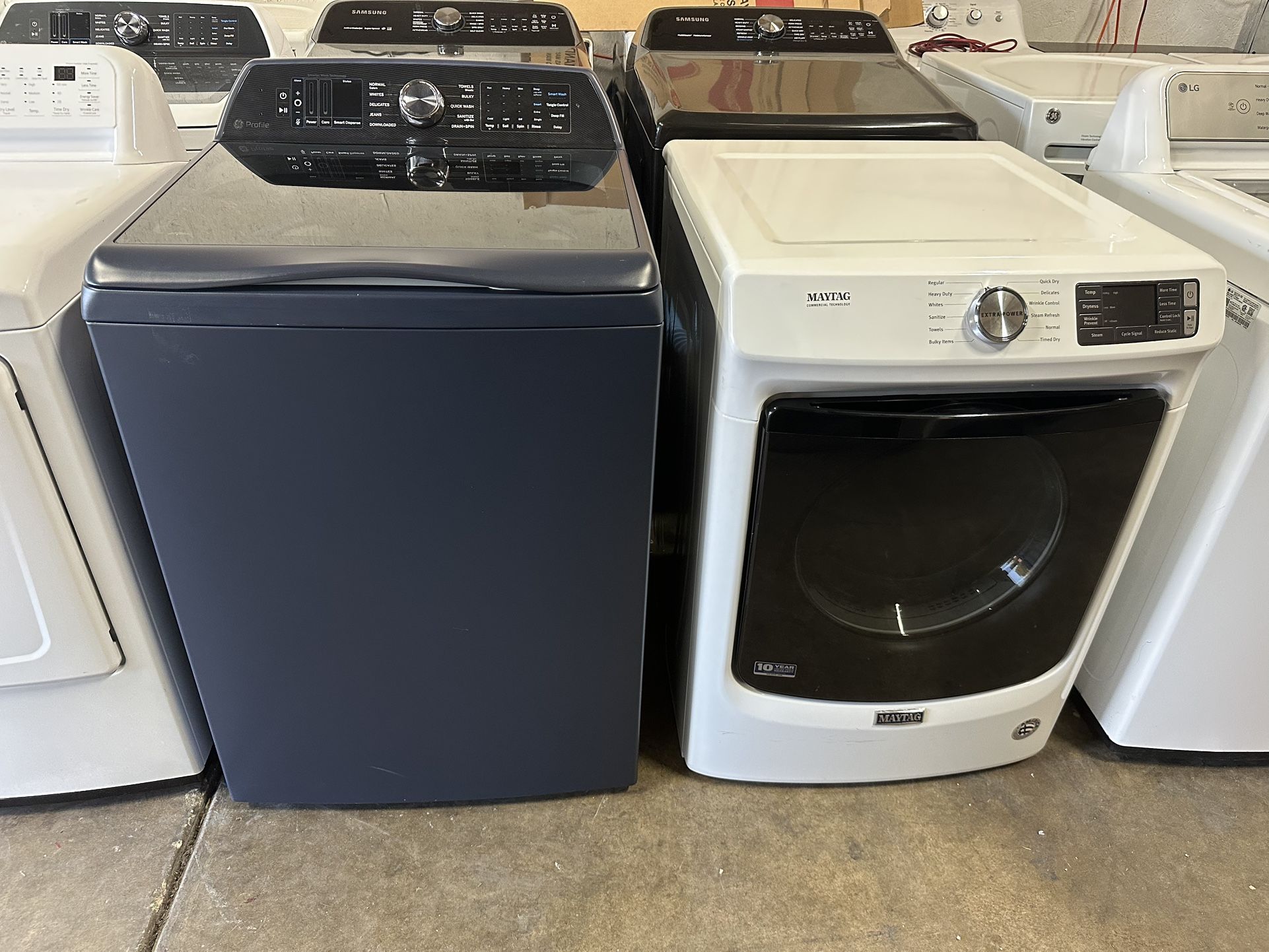 Newer mixed match Washer and electric dryer both are fairly new and worked great can deliver -WASHER= GE Profile (TM) Energy Star(R) 5.3 cu. ft. Cap