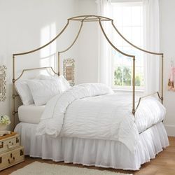 *PAINTED WHITE* Elegant & Magical Twin Canopy Bed