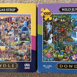 (2)Dowdle Jigsaw Puzzles 1000pcs $5per
