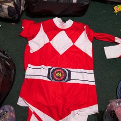 Red Power Ranger Costume Adult Size XLarge