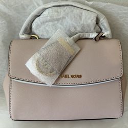 MICHAEL KORS  Ava Extra-Small Saffiano Leather Crossbody _Light Pink