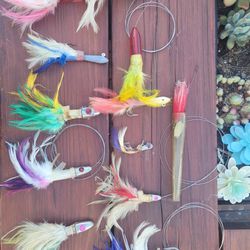 Vintage Fish Lures Feathers 