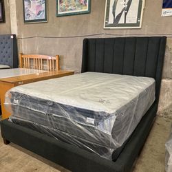 New Queen Size Charcoal Bed Frame $399. Mattress Not Included. Add $100 More For King . Delivery Available 