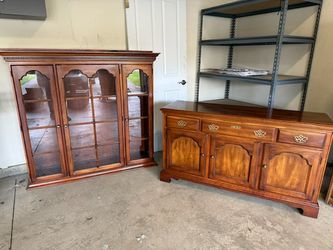 Vintage China Cabinet and Hutch