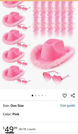 Zhanmai 18 Pcs Cowgirl Hat Boa Cowboy Hat Feather Boa Heart Shaped Sunglasses