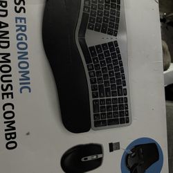 Ergonomic Wireless Keyboard And Mouse Combo