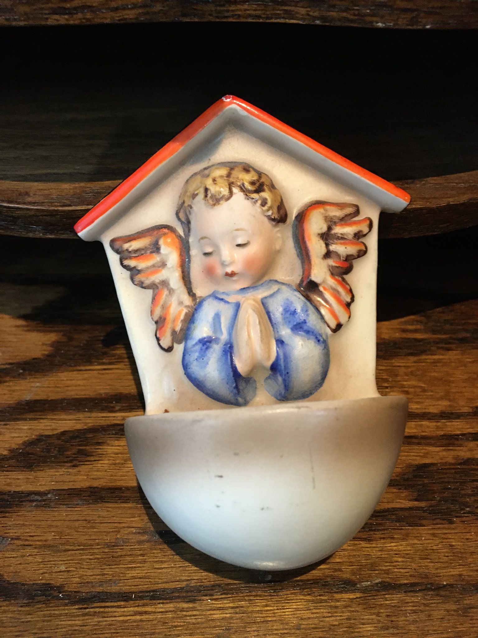 White Angel Holy Water Font - Goebel Hummel #75 - TMK 2