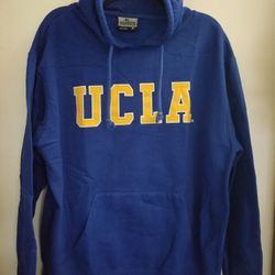 COLOSSEUM ATHLETICS WEAR UCLA BRUINS MEN'S THICK HOODIE SWEATSHIRT SIZE XLARGE BLUE STANDARD FIT UCLA BIG YELLOW FRONT LOGO BRAND NEW WITH OUT TAGS 