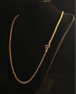 22KT Solid Rope Chain