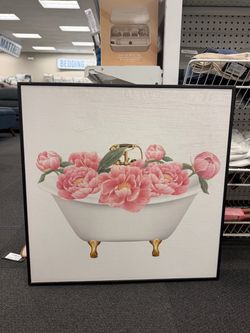 Stupell Industries Budding Peony Vintage Tub Framed Wall Art