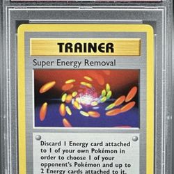 1999 1st Edition Shadowless Base Set Super Energy Removal #79 PSA 10 Gem Mint Pokemon Card