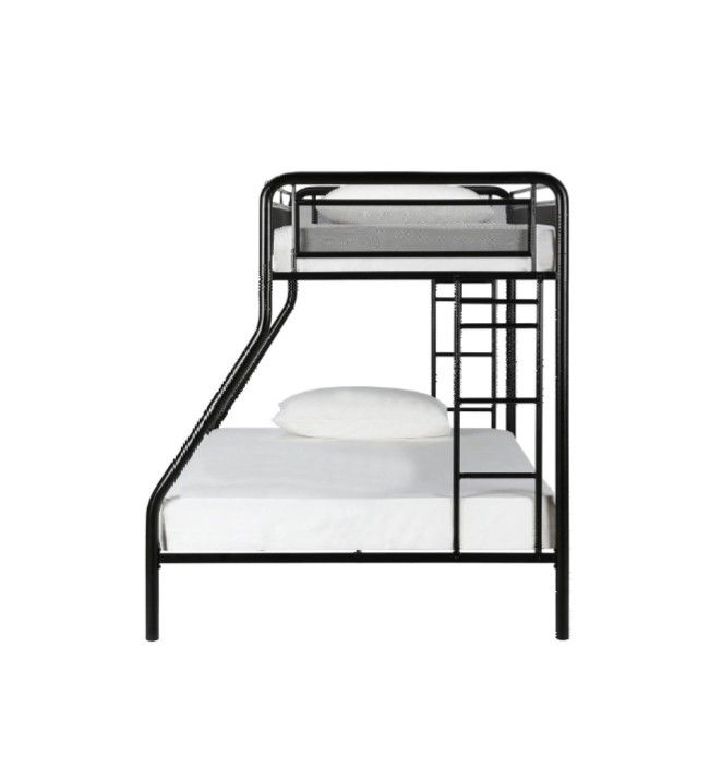 Metal Twin/Full Bunk Bed for Small Space
